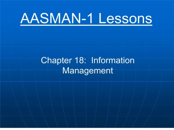 aasman-1 lessons