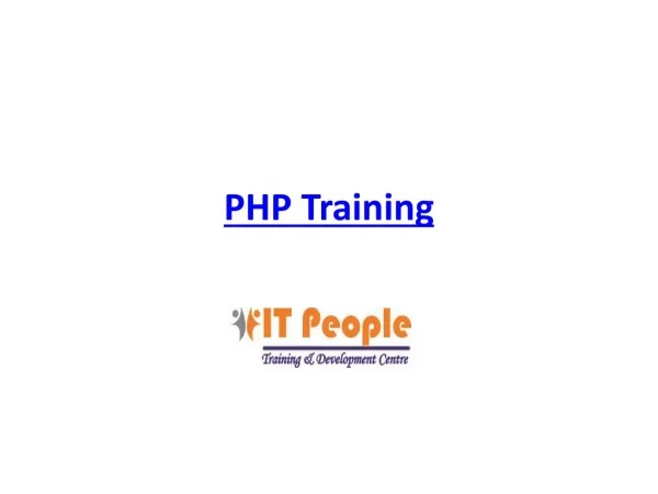 PHP/MySQL Training Course in Delhi, India by IT People