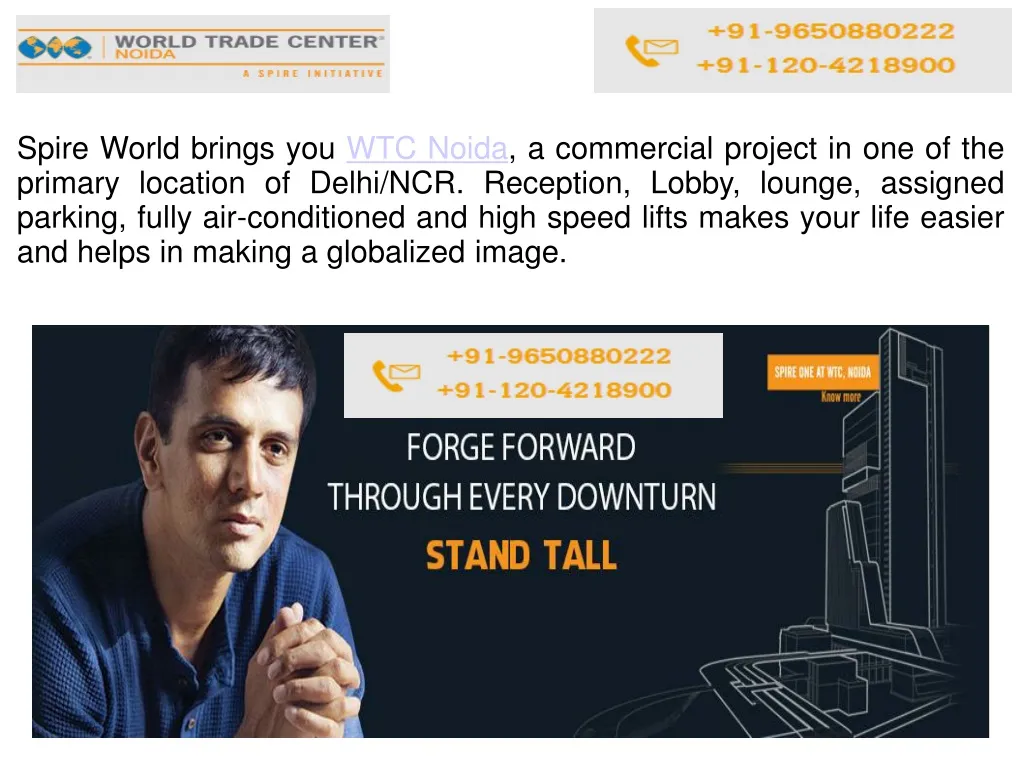 spire world brings you wtc noida a commercial