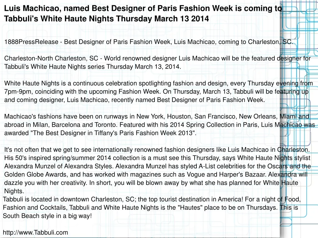 luis machicao named best designer of paris