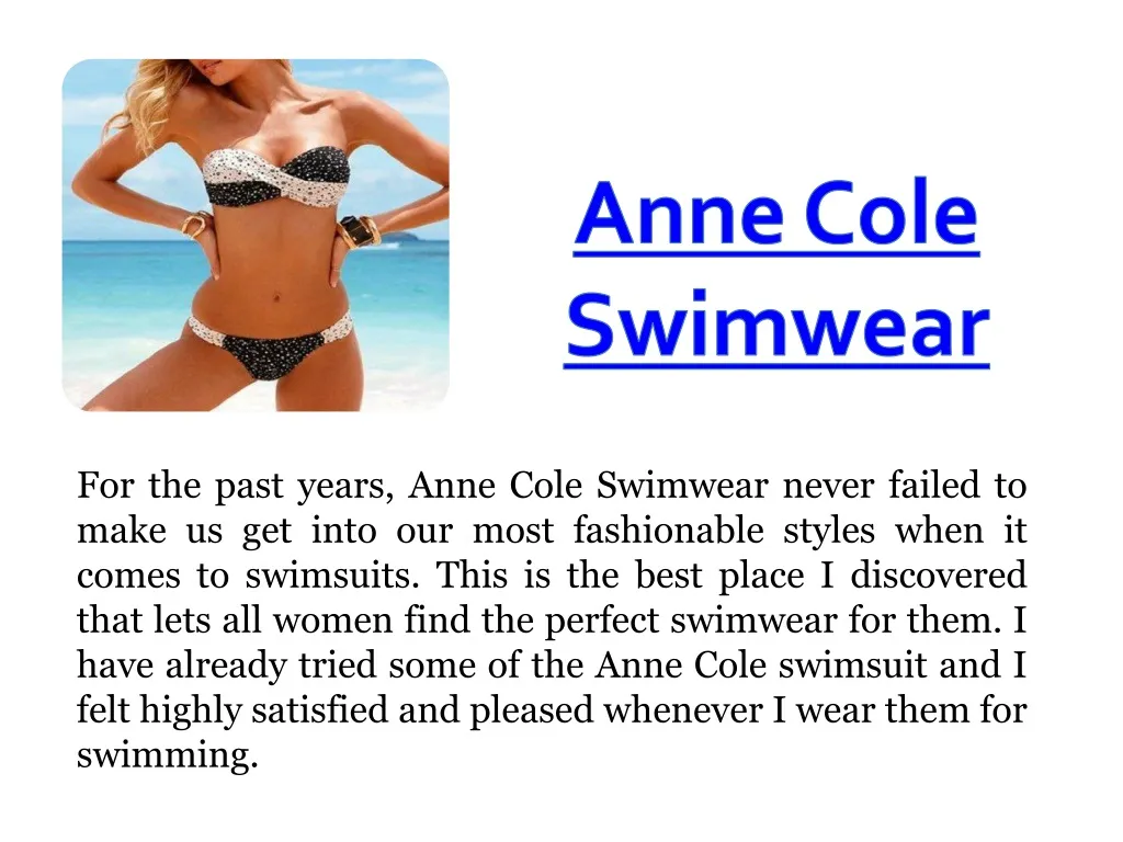 anne cole swimwear