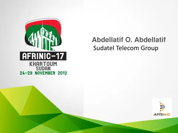 Abdellatif O. Abdellatif Sudatel Telecom Group