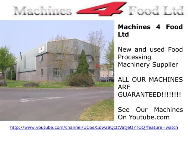 Manufacturer of Reliable Food Machines