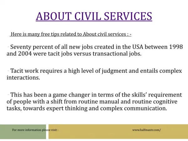 About civil services
