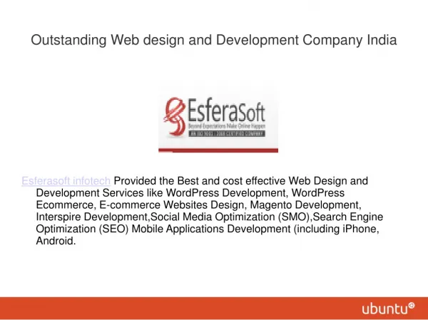 Outstanding Web design and Development Company India
