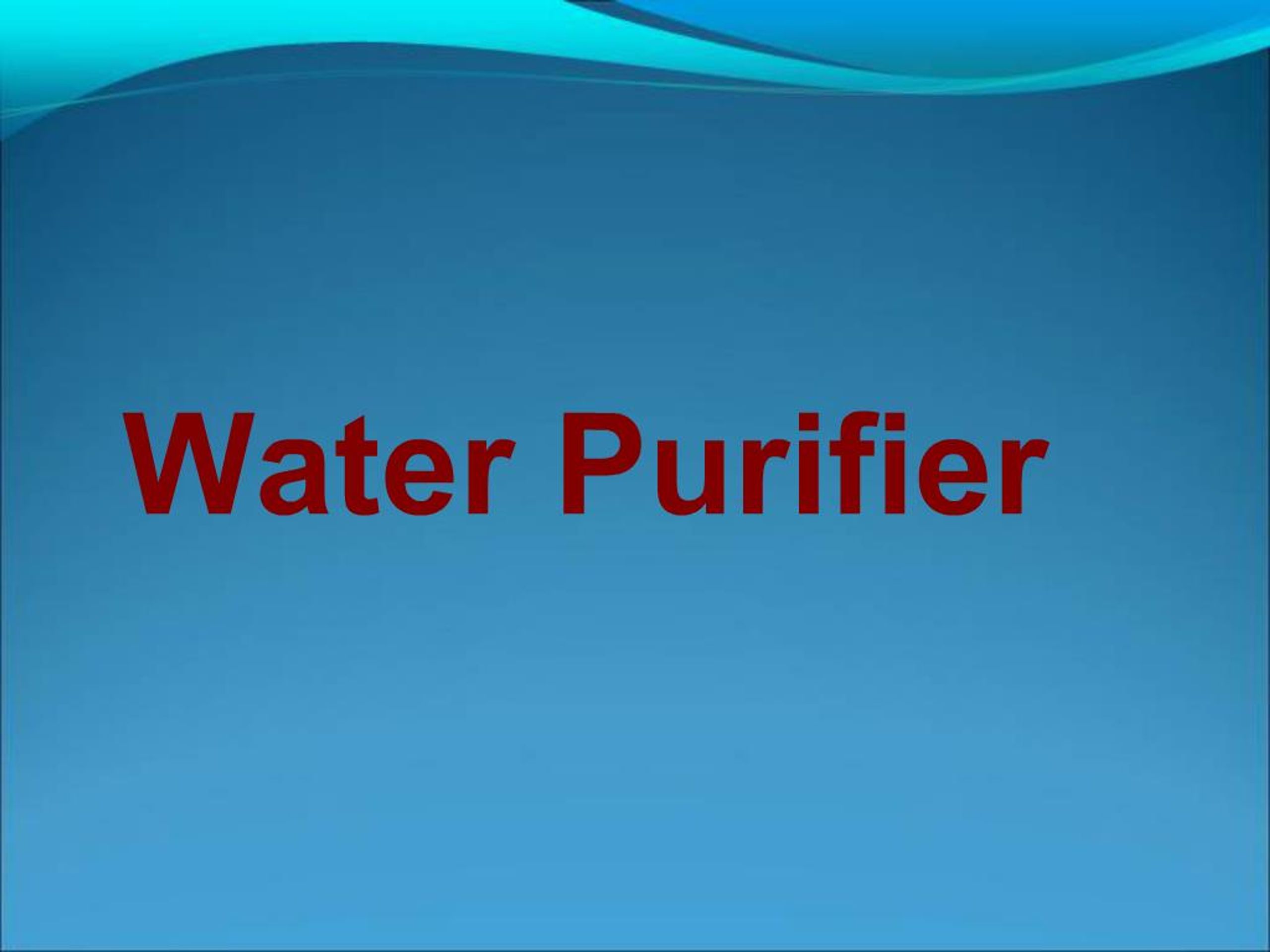 PPT - Water Purifier PowerPoint Presentation, free download - ID:1468106