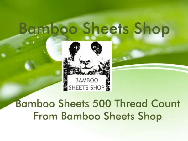 Bamboo sheets 500 thread count from bamboo sheets shop