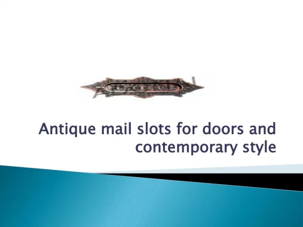 Antique Mail Slots for Doors