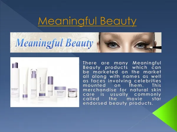 Meaningful Beauty Products