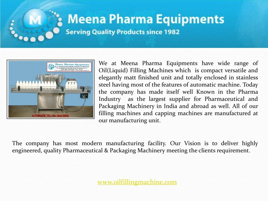 we at meena pharma equipments have wide range