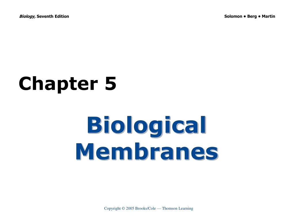 biological membranes