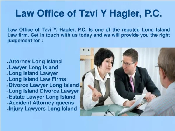 Tzvi Y. Hagler, P.C.- Long Island Law Firms
