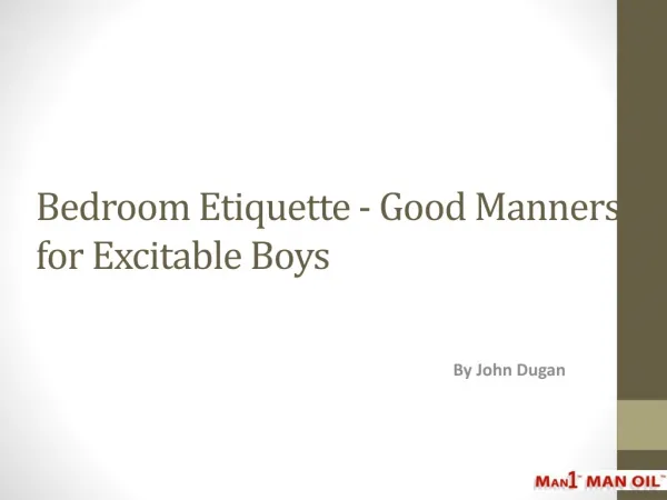 Bedroom Etiquette - Good Manners for Excitable Boys