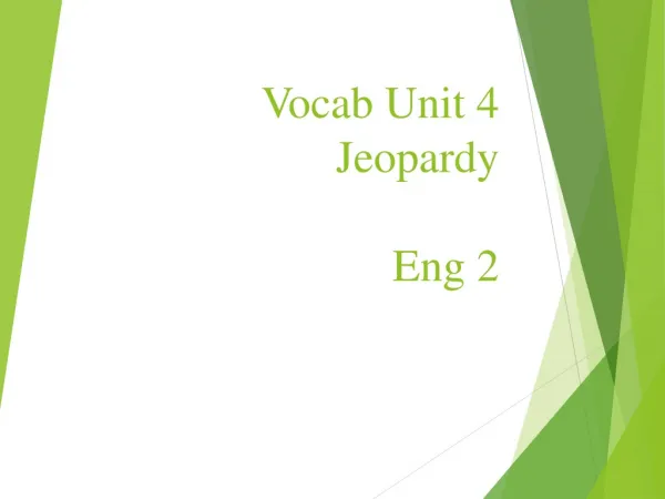 Vocab Unit 4 Jeopardy Eng 2
