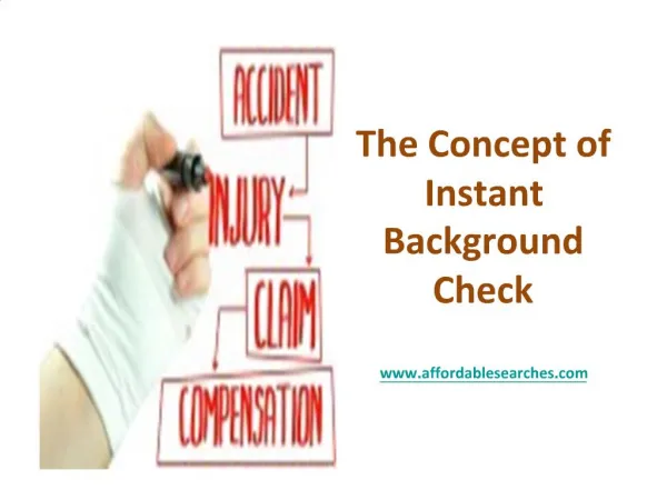 The Concept of Instant Background Check