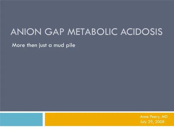 anion gap metabolic acidosis