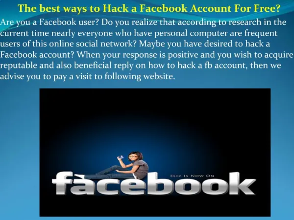 The best ways to Hack a Facebook Account For Free