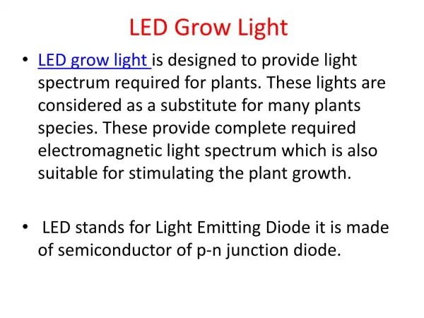 LED Grow Light for efficient agricultural lighting