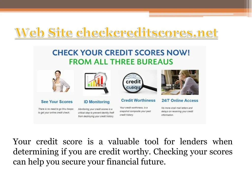 web site checkcreditscores net