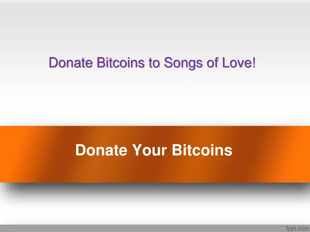 donate your bitcoins