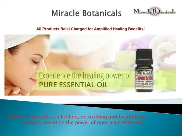 Where To Find Miracle Botanicals Essential Oils.