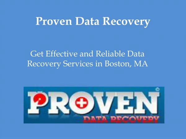 Proven Data Recovery Boston MA