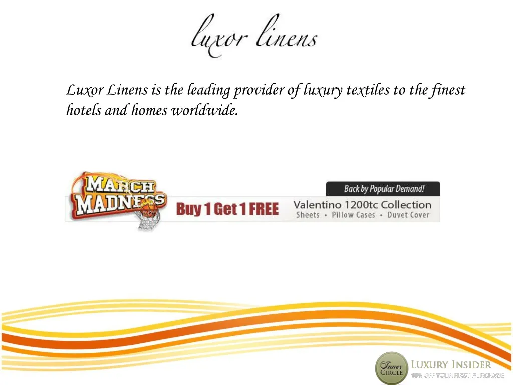 luxor linens is the leading provider of luxury