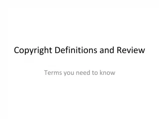 Copyright Definitions - slide 1