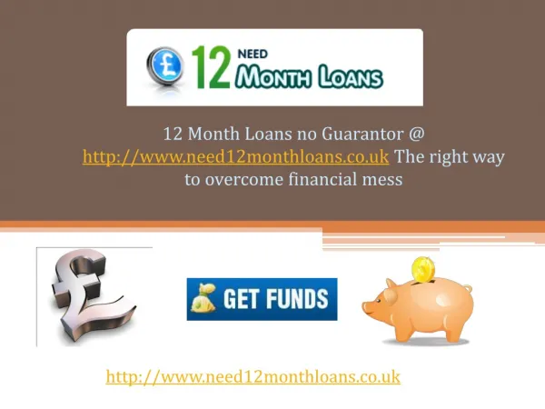 12 Month Loans No Guarantor UK