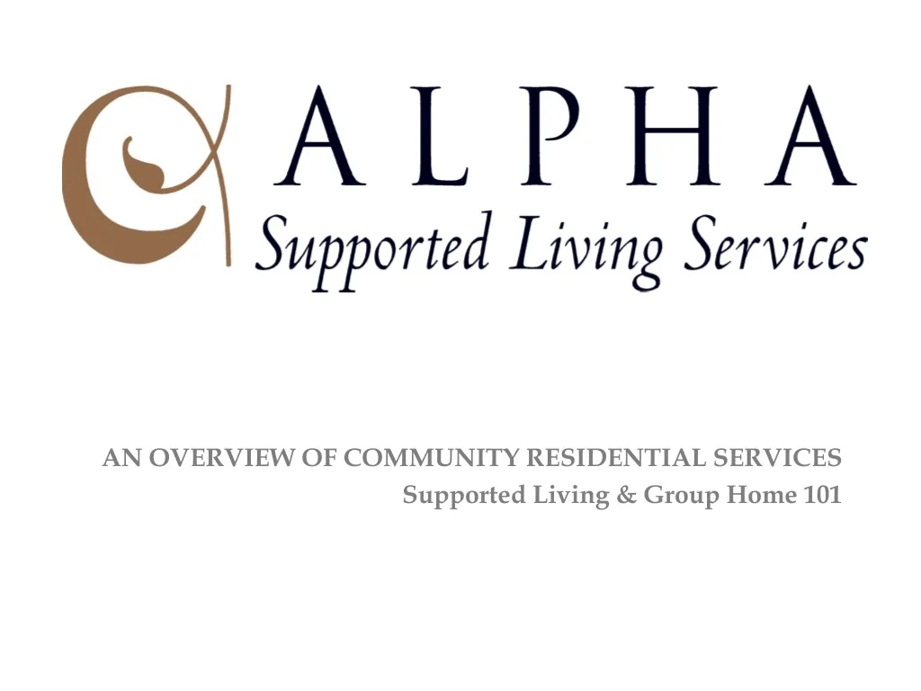 an overview of community residential services supported living group home 101