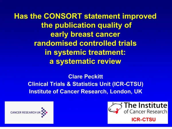 has the consort statement improved the publication quality of early breast cancer randomised controlled trials in sy