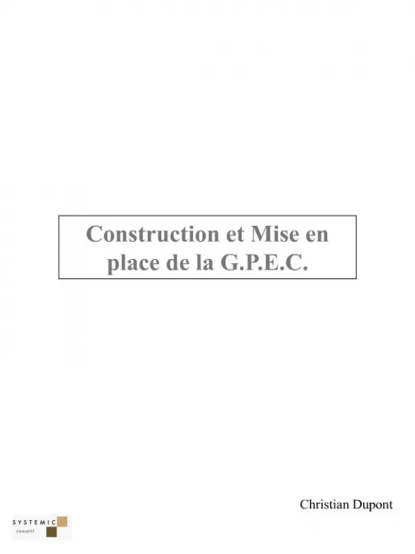 construction et mise en place de la g.p.e.c.