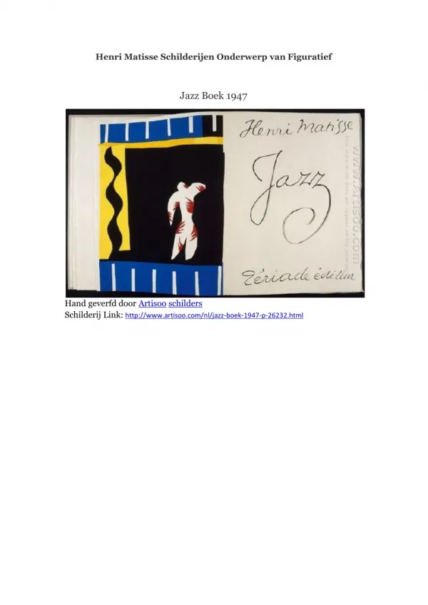 Henri Matisse Schilderijen Onderwerp van Figuratief -- Artis