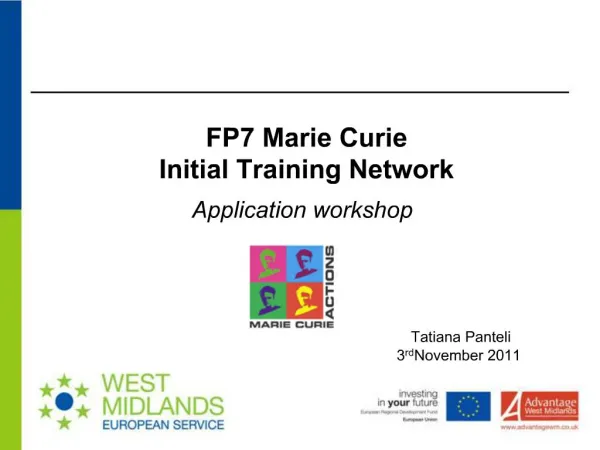 FP7 Marie Curie Initial Training Network