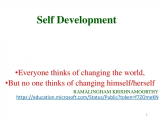 Self Development - slide 1