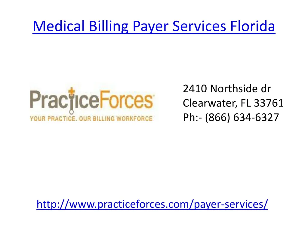 medical billing payer services florida