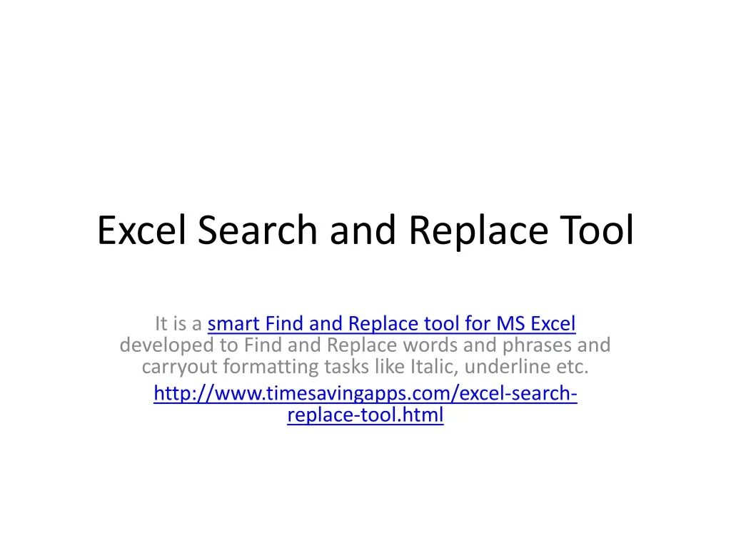 excel search and replace tool