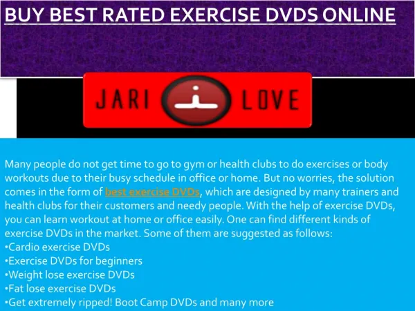 Best Exercise Dvds For Female