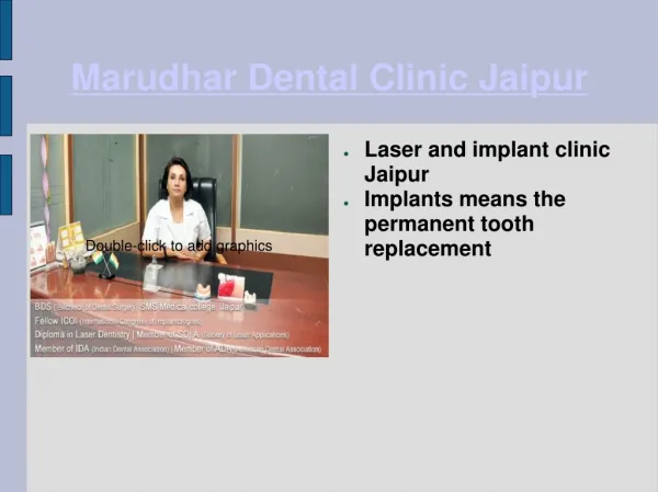 Marudhar Implant and laser dental clinic in Jaipur