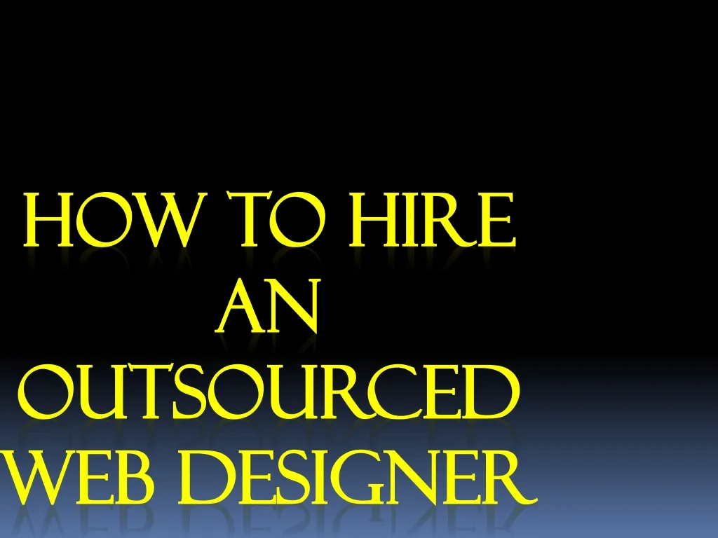 how to hire an outsourced web designer