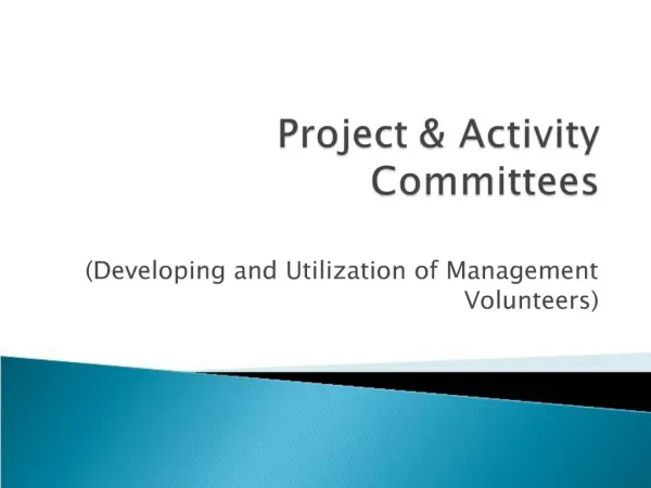 Project Activity Committees