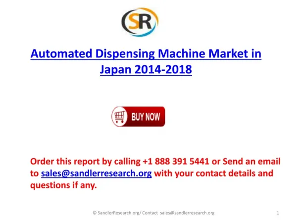 Automated Dispensing Machine Market in Japan 2018 Forecast i