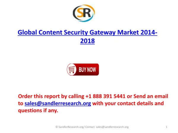 2018 Global Content Security Gateway Market Analysis and For