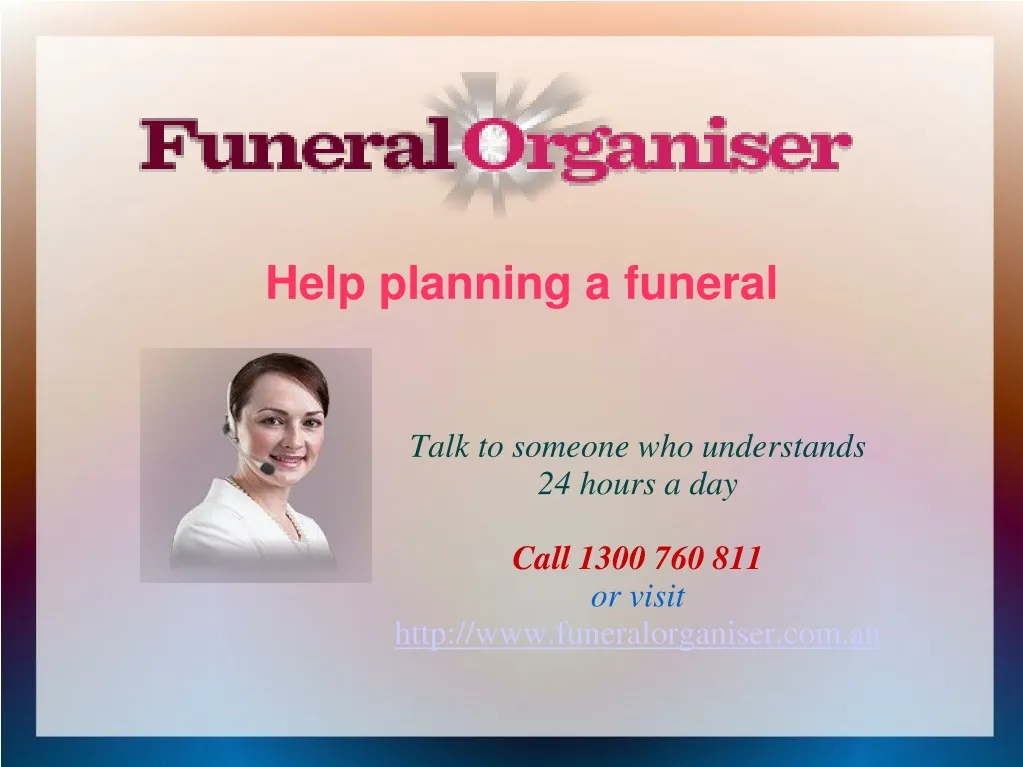 help planning a funeral