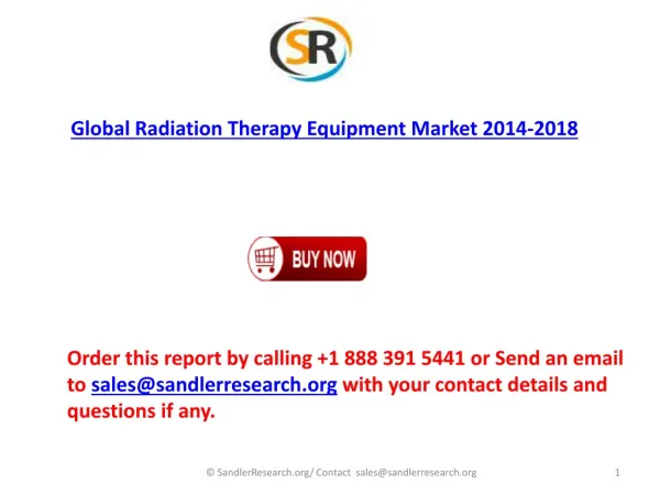 Global Radiation Therapy Equipment Market forecasts 2018