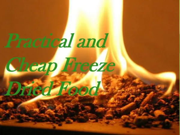 Practical and Cheap Freeze Dried Food