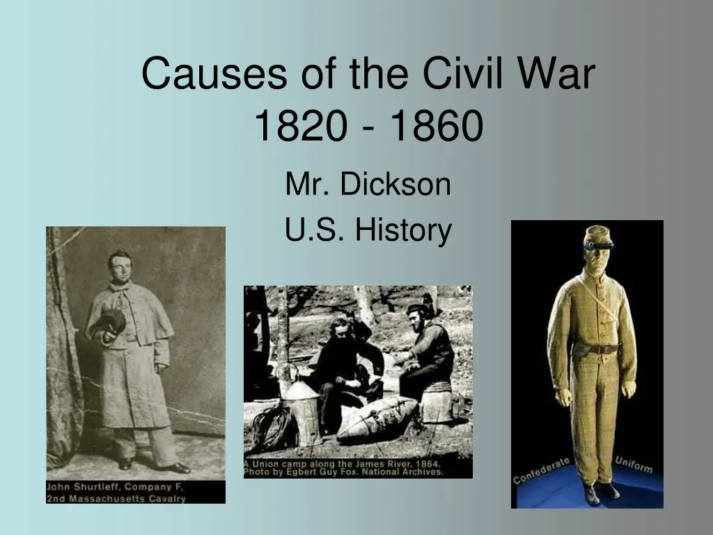 causes of the civil war 1820 1860