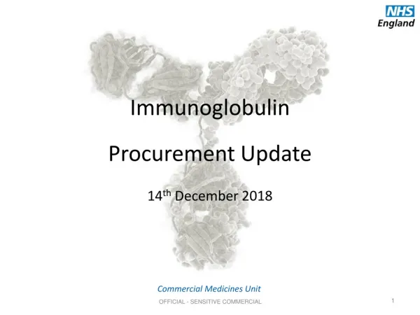 Immunoglobulin Procurement Update 14 th December 2018