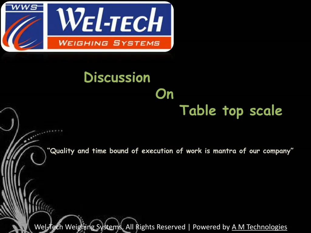 discussion on table top scale