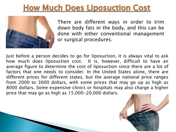 How Much Is Liposuction
